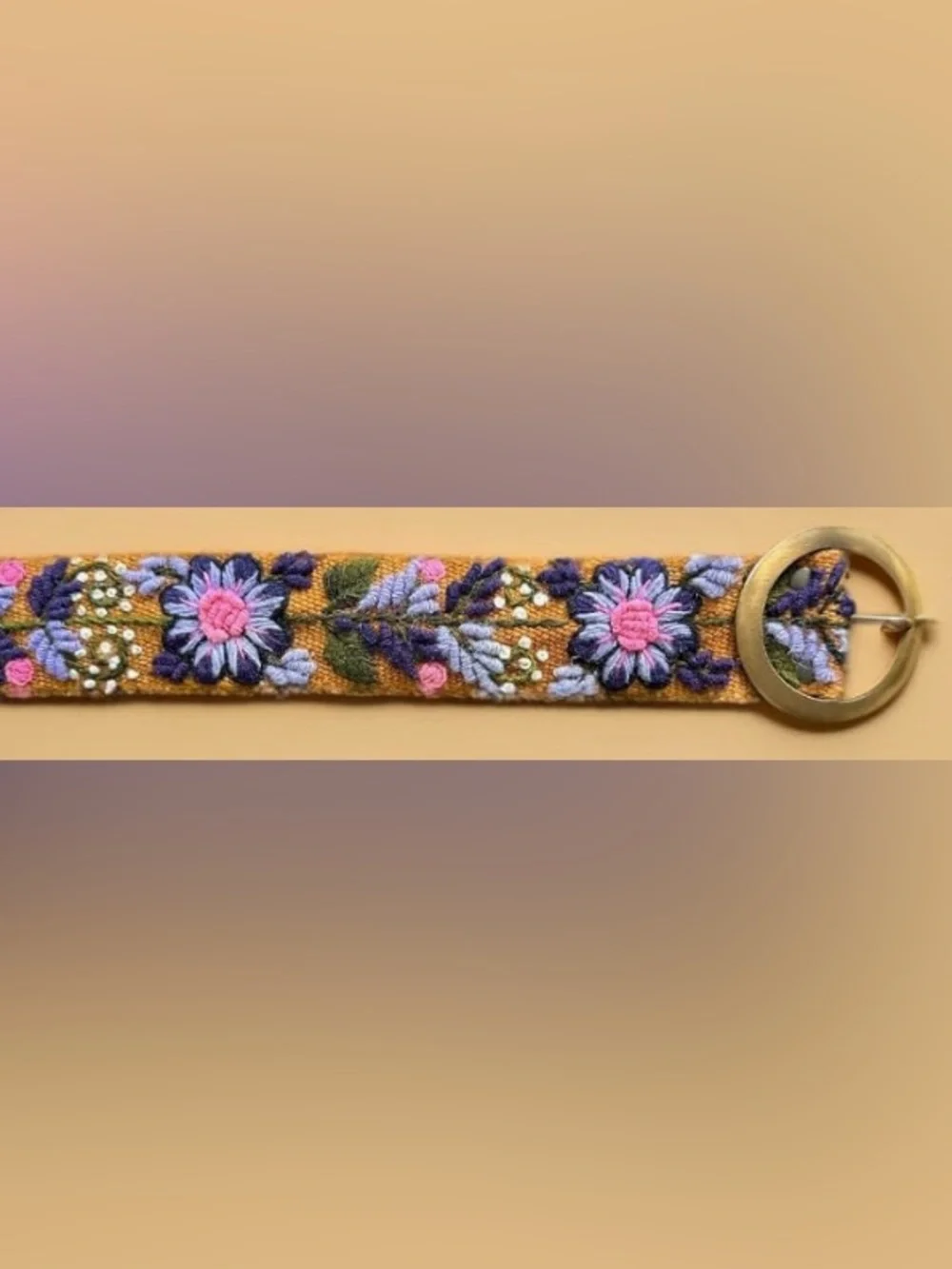 Artisan Embroidered Floral Boho Belt | Adjustable S–XL